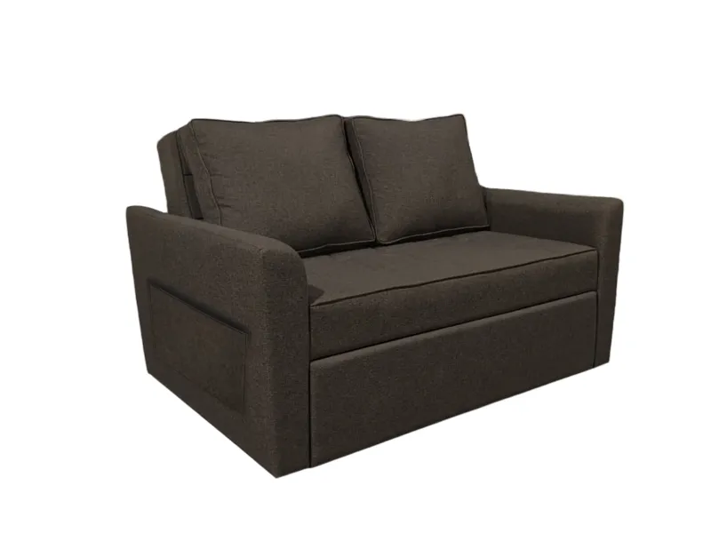 Zenith 2 Seater Sofa Cum Bed in Dark Grey